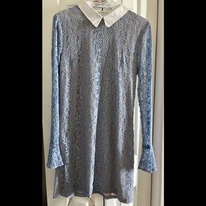 English Factory Dress Light blue with lace